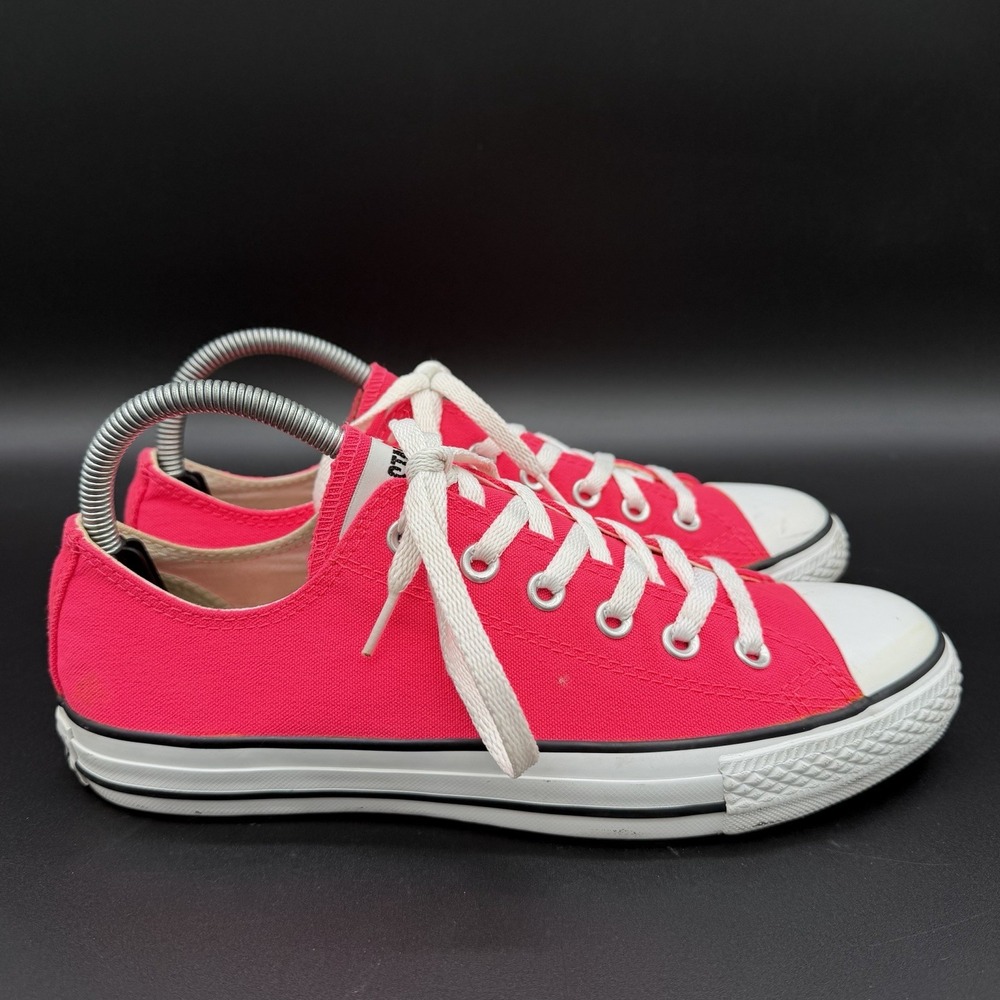 Converse Chuck Taylor All Star Low Top Neon Pink Canvas Sneakers Women's 9